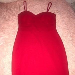 Red party dress